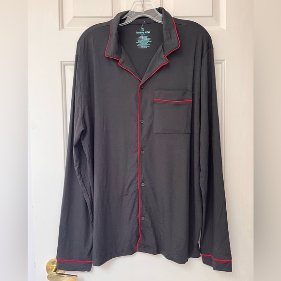 NWT Tommy John Men’s Long Sleeve Button-Down Pajama Top M - Picture 3 of 11